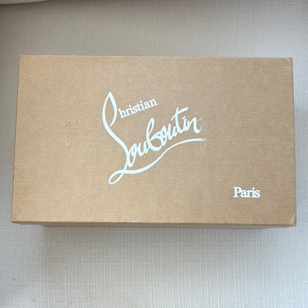 Christian Louboutin Tan Box with White Logo